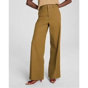 Spanx Pants Women Small Supersmooth Stretch Twill Wide Leg Flax Work Casual Chi